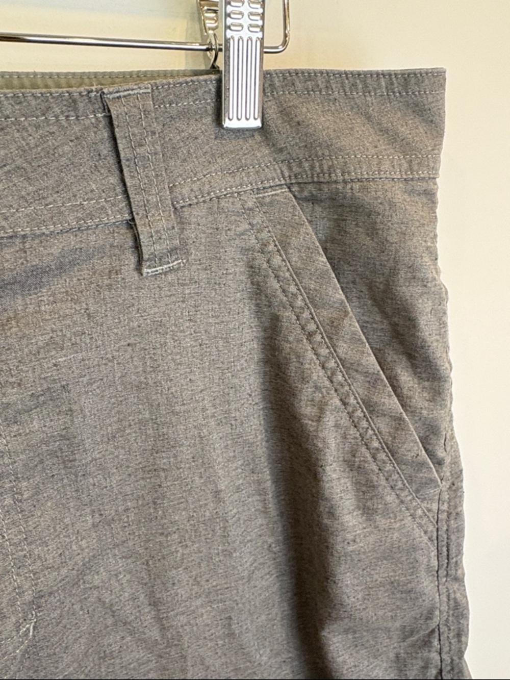 Prana hemp blend Men's Grey Casual Shorts size 34/36 - Picture 3 of 5